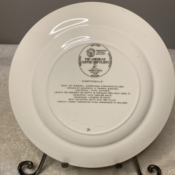 Wedgwood The American Clipper Ship Plate "Nightingale" - Picture 4 of 5